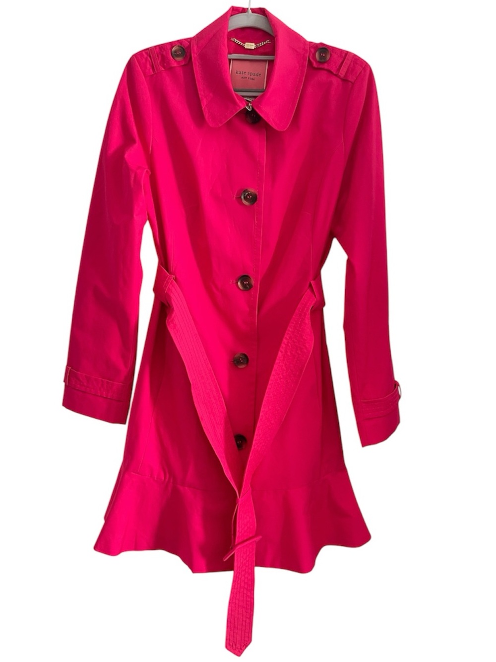 Kate Spade Fuchsia Belted
Trench Coat - Picture 3 of 16